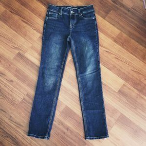 M Jeans by Maurices Sz 4 Regular EUC Mid Rise Jeans 28" waist straight leg